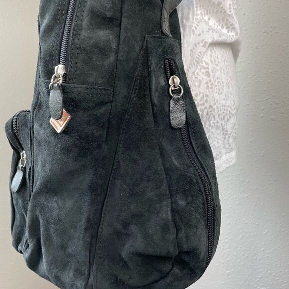 NWT Prago Black Leather Crossbody Bag - Picture 4 of 7